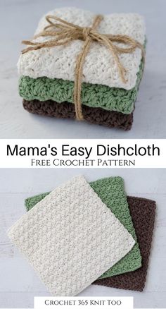 Easy Crochet Dishcloth, Dishcloth Patterns Free, Quick Crochet Patterns