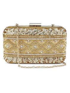 Gold Lined Clutch Bag By The Purple Sack now available at Trendroots Gold Embroidered Rectangular Evening Bag, Formal Rectangular Embroidered Bag, Festive Embroidered Gold Clutch, Embroidered Clutch Shoulder Bag For Events, Event Embroidered Clutch Shoulder Bag, Gold Rectangular Clutch For Festive Occasions, Formal Embroidered Rectangular Shoulder Bag, Festive Rectangular Embroidered Pouch, Festive Rectangular Evening Bag For Events