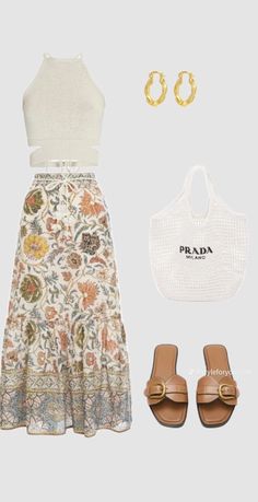 Rich Casual Outfits, Cute Cottagecore Outfits, Casual Day Outfits, Elegante Casual, Mode Inspo, Cute Everyday Outfits, Summer Fashion Outfits, Boho Stil, Mode Inspiration