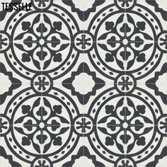 an ornate black and white tile pattern with the words,'art nouveau style '