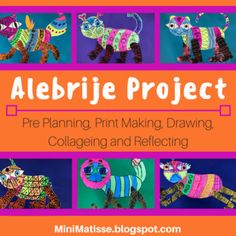 an advertisement for the art project, with pictures of zebras and giraffes