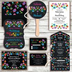 Mexican Fiesta Rehearsal Dinner with embroidery Invitation Fiesta Wedding Invitations, Mexican Fiesta Wedding, Mexican Wedding Invitations, Fiesta Table, Fiesta Wedding, Colorful Invitations, Wedding Info