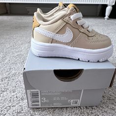 Brand New Never Warn With Box And Receipt Baby Nike Shoes Girl, Baby Sneakers Nike, Toddler Sneakers Nike, Baby Boy Shoes Nike Newborn, Tan Shoes Baby, Healthy Baby Boy, Nike Shoes Air Force, Cute Baby Shoes, Baby Swag