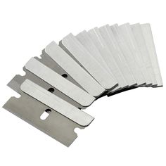 10 pieces of aluminum cutting blades on white background