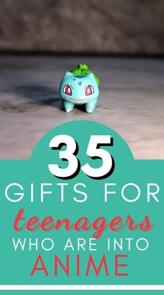 an animal toy with the words 35 gifts for teenagers who are into anime on it