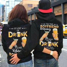 Matching Hoodie For Couples  Couple Shirt  His And Hers Funny Hoodie  Drunk Beer Win Graphic Unisex T Shirt  Sweatshirt  Hoodie Size S   5Xl Easy 30 day return policy Hoodie For Couples, Wine Funny, Funny Matching, Matching Couple, The Girlfriends, Couples Hoodies, Wine Humor