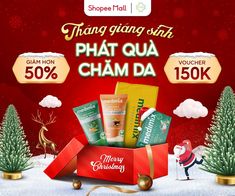 an advertisement for the phat qua cham da christmas sale with various items