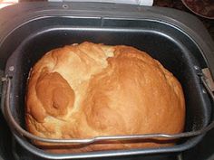 a loaf of bread sitting in an air fryer