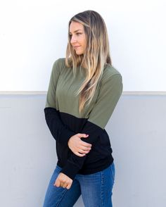 These lightweight colorblock pullovers are perfect for any occasion and will go with any outfit. Great for layering and will make a bold statement! This pullover will soon become a crowd favorite, make sure to grab yours now! Sizing: Small 0-4 Medium 6-8 Large 10-12 XL 12-14 Casual Long Sleeve Sweater With Contrast Colors, Trendy Green Spliced Top, Trendy Green Top With Splicing Detail, Trendy Green Top With Contrast Color, Casual Green Sweater With Contrast Color, Green Color Block Tops For Layering, Fall Color Matching Tops, Green Tops With Contrast Color For Fall, Green Contrast Color Tops For Fall