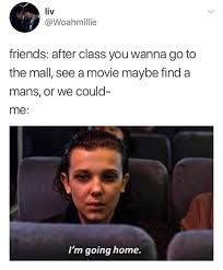 an image of a woman sitting in a movie theater with the caption friends after class you wanna go to the mall, see a movie maybe find a man, or we could't