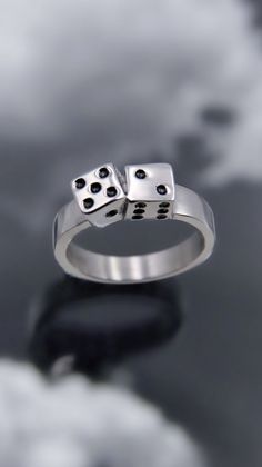 ROLL DA DICE RING – Cyberspace Shop Emo Rings, Emo Jewelry, Edgy Jewelry, Green Water, Jewelry Accessories Ideas, Dope Jewelry, Funky Jewelry, Stainless Steel Ring, Cute Rings