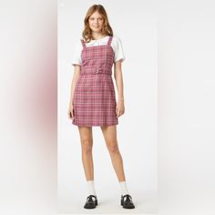 Princess Highway Sold At Modcloth Women’s Pink Checkered Dress Sleeveless Belted Style: Billy Check Pinafore Designed In Australia Mini Dress Plus Size Size 14 Polyester Blend Beautiful Thick Material New With Tags Tags: Clueless, 90’s Style, Pink, Barbiecore, Checkered, Gingham , Plaid, Girly Goth, Punk Approximate Measurements Pictured Non Smoking Home No Pets Always Open To Reasonable Offers *Wrapped With Paper To Reduce Environmental Footprint Remember To Bundle + Save I Have An Automatic Bu Casual Sleeveless Suspender Dress For Fall, Casual Pink Fitted Suspender Dress, Casual Fitted Pink Suspender Dress, Casual Sleeveless Pinafore Dress For Fall, Sleeveless Dresses With Adjustable Straps For Fall, Sleeveless Dress With Adjustable Straps For Fall, Casual Fitted Pinafore Dress For Spring, Pink Sleeveless Suspender Dress Casual, Fitted Sleeveless Vintage Suspender Dress