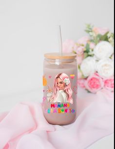 a pink candle with the words happy birthday on it