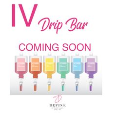 New IV drip bar coming soon! Iv Drips Aesthetic, Iv Nutrition Therapy, Iv Therapy Aesthetic, Iv Bar, Massage Beds, Cosmetic Injections, Vitamin Therapy, Nutrition Therapy, Iv Vitamin Therapy