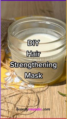 Strengthen and lengthen your hair by using a DIY yogurt hair mask of choice. Hair Strengthening Mask, Yogurt Hair Mask, Hair Recipes, Homemade Skincare, Hair Mask Recipe, Mask Recipes, Gummies Recipe, Content Creating