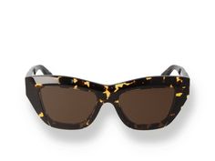 Occhiali da sole Bottega Veneta BV1218S 002 frontale Bottega Veneta Sunglasses, Havana Color, Cat Eye Shape, Diamond Face, Sunglasses Model, Heart Diamond, Brown Shades, Eye Shape, Eye Shapes