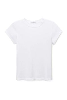 Crafted from a luxurious blend of recycled and organic cottons, this '90s-inspired tee is incomparably soft and textured with gentle highs and lows. A must-have basic piece for any wardrobe. 90's-inspired baby tee silhouette Crew neck Short sleeves White Baby Tee, Perfect White Tee, Romper And Jacket, Weekly Outfits, 90s Inspired, Greek Gods, Textured Fabric, Cotton Baby, Baby Tee