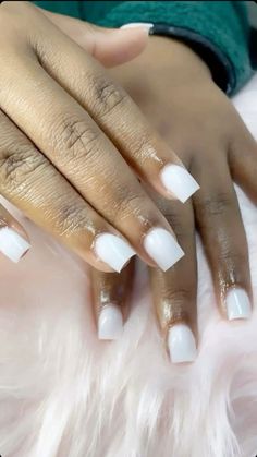 @exclusivelytabitha  Follow 4 more ! ⇧⇧⇧ White Short Set Nails, All White Nails Short, Short Nails For Back To School, Short Acrylic Nails No Design, Back To School Nails Black People, Nails For Back To School Short, Back To School Nails 8th Grade, Off White Short Nails, Very Short White Nails