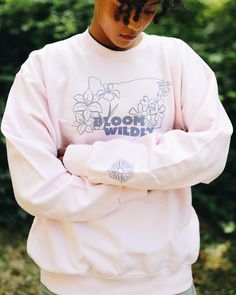 Part of our PNW Collection, our Bloom Wildly design captures the untamed beauty of Oregon's flourishing fauna. Details (Pale Pink): 10-ounce, 90/10 cotton/poly PrintPro® XP low pill, high stitch density fabric; 100% cotton face Tear-away label Spandex in neck, cuffs and waistband Coverseamed armholes and waistband Pale Pink Size Chart: S M L XL 2XL Shoulders 20 22 24 26 28 Body Length 28 29 30 31 32 Chest Width 21 23 25 27 29 Sleeve Length 24 24 24 23 1/2 23 Details (Hydrangea): Style is garment Spring Botanical Cotton Sweatshirt, Botanical Style Cotton Sweatshirt For Spring, Botanical Cotton Sweatshirt For Spring, Pink Hydrangea, The Untamed, Holiday Outfits, Pale Pink, Crewneck Sweatshirt, Crew Neck Sweatshirt