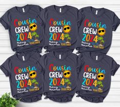 Cousin Crew 2025 Summer Vacation Beach Shirt, Family Matching Shirt, 2025 Cousin Crew Shirt, Gift for Family, Cousin Vacation D1EA05 👏CONGRATULATIONS You have found an online shop with reasonable prices, amazing quality, and fast shipping We offer shirts for VACATIONS, HOLIDAYS, EVENTS, FAMILY REUNIONS, BIRTHDAYS, MOTHER'S DAY, FATHER'S DAY, GRADUATIONS, FUNNY T-SHIRTS as well as CUSTOM T-SHIRTS. 💖Description💖 --About this T-shirt-- 👉Our Adult Unisex T-Shirt brand is BELLA CANVAS Available in size: XS, S, M, L, XL, 2XL, 3XL, 4XL, 5XL - 100% Airlume combed and ringspun cotton (fiber content may vary for different colors) - Light fabric (4.2 oz/yd² (142 g/m - Retail fit - Tear away the label - Runs true to size 👉Our Youth Unisex T-Shirt brand is Gildan-Kids Heavy Cotton Tee - 100% Cotto Cousin Crew, Family Family, Beach Shirt, Vacation Beach, Crew Shirt, Beach Shirts, Gift For Family, Personalized Family, Matching Shirts