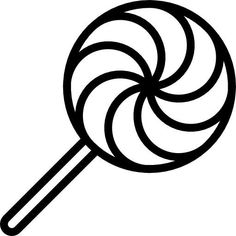 a black and white image of a lollipop on a stick with long thin lines