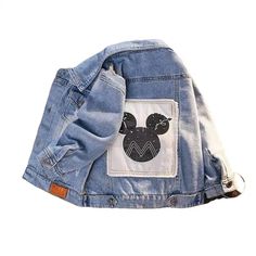 New! Nice Quality Jean Jacket For Kids. It’s Not Disney Brand Tagging Mickey For Exposure. Kids Denim Jacket, Jacket For Boys, Mode Mantel, Mickey Mouse Design, Kids Denim, Jeans Jacket, Children Clothing, Boys Fashion, Kids Coats