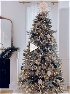 a decorated christmas tree in a living room