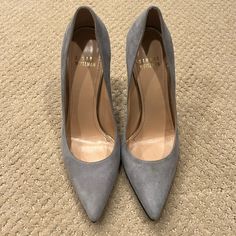 Stewart Wietzman Gray Suede Pump In Great Condition Worn Just A Couple Of Times. Two Available One Is A Size 6 And The Other Is A Size 9 1/2. Formal Heels With Suede Lining And Almond Toe, Formal High Heel Court Shoes With Suede Lining, Formal Suede Lined Almond Toe Court Shoes, Formal Suede Lined Court Shoes With Almond Toe, Formal Court Shoes With Suede Lining And Almond Toe, Formal Almond Toe Court Shoes With Suede Lining, Luxury Fitted Suede Court Shoes, Elegant Suede Court Shoes For Formal Occasions, Elegant Formal Suede Court Shoes