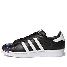 adidas Superstar Metal Toe Black/White Sneakers/Shoes Sporty Skate Shoes With Rubber Toe Cap, Adidas Black Sneakers With Rubber Toe Cap, Black Adidas Sneakers With Rubber Toe Cap, Adidas Sneakers With Rubber Toe Cap For Sports, Black White Sneakers, White Shoes Sneakers, Black And White Sneakers, Adidas Superstar Sneaker, Sneakers Shoes