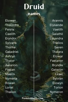 a poster with the names of different types of people in it, including one woman