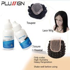 Plussign Wig Glue With Remover Super Lace Glue For Lace Wigs/Toupee/Closure Hair Glue Remover Wig Lace Front Glue, Glue In Hair Extensions, Lace Wig Glue, Lace Glue, Wig Glue, Hair Glue, Glue Remover, Hair Styling Tools, Hair System