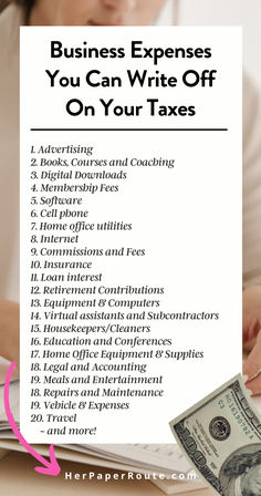 Surprising tax deductible expenses you can write off if you own a business. Tax perks and tax write-offs for entrepreneurs, freelancers and small business owners to take advantage of. Now that you know the many expenses entrepreneurs can write off on their taxes, its time to take action and start claiming the ones that affect your business. 

Know that tax deductions serve a dual purpose: they enable you to operate your business effectively and save money on taxes simultaneously. Small Business Tax Deductions, Business Tax Deductions, Business Expenses, Small Business Tax, Small Business Bookkeeping, Bookkeeping Business, Startup Business Plan, Successful Business Tips, Business Checklist