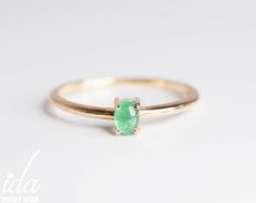 14K solid gold emerald ring is a minimalist piece of emerald jewelry. This unique gemstone ring can also be an engagement ring.... Handmade jewelry; We handmade each piece with care and love ♡ ★ PRODUCT DETAILS; Gemstone Size: 3*5mm oval cut emerald. Material Options: 14K (White Gold - Rose Gold - Yellow Gold) Size Options: All ring sizes ★ HOW TO PLACE YOUR ORDER; Please select your preffered material and size from the menu during check out. ★ PROCESSING & SHIPPING *We ship to worlwide, ple Dainty Oval Solitaire Emerald Ring, Everyday Fine Jewelry Emerald Birthstone Ring, Everyday Fine Jewelry Emerald Ring Birthstone, Everyday Emerald Birthstone Ring In Fine Jewelry, Everyday Fine Jewelry Emerald Ring, Everyday Emerald Birthstone Ring, Everyday Solitaire Emerald Jewelry, Elegant Green Emerald Ring For Everyday, Minimalist Emerald Cut Emerald Ring