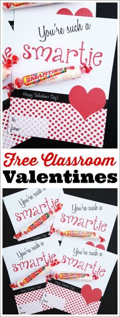 valentine's day card with free printables and candy bar wrappers on it