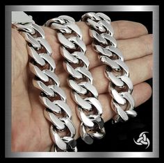 Sterling Silver Mens Cuban Link Curb Chain Biker Necklace – Sinister Silver Co. Cuban Chain Men, Chunky Silver Necklace, Cuban Link Necklace, Stainless Steel Chain Necklace, Mens Jewelry Necklace, Hip Hop Jewelry, Sterling Silver Mens, Men's Necklace, Cuban Chain