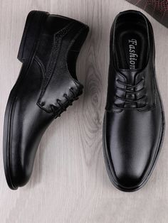 Black     Plain Oxfords Embellished   Men Shoes Waitress Shoes, Best Mens Shoes, Shoes For Guys, Black Wedding Shoes, Mens Shoes Casual, Black Dress Shoe, Mens Business Shoes