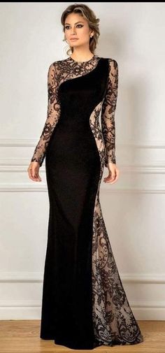 Embroidered Mesh Dress, Elegant Black Dress, فستان سهرة, Mother Of The Bride Dress, Jewel Neck, Dress Wedding, Guest Dresses