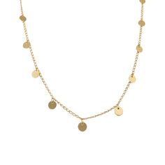 Disc Charm Choker Necklace  14K Yellow Gold Plated 12-18 Long 14k Yellow Gold Chain Necklace 16 Inch, 16 Inch Yellow Gold Plated Chain Necklace, 14k Yellow Gold Coin Necklace With Clavicle Chain, Yellow Gold 14k Coin Necklace, Triple Layer Necklace, Charm Choker Necklace, Bar Pendant Necklace, Druzy Earrings, Solitaire Necklaces