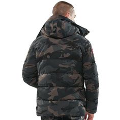 Mens Winter Coat Casual, Casual Winter Coat, Men Winter Jacket, Men Parka, Hooded Winter Coat, Warm Winter Jackets, Camouflage Jacket, Hooded Jacket Men, Military Tactical