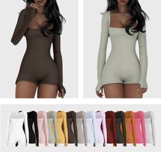 the bodysuit features long sleeves, high waist and thigh - high cut shorts for women