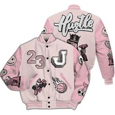 Dunkare Dunk Low KD 17 Aunt Pearl Varsity Jacket Hustles Money Number 23 All Over Print Letterman Jackets is a great gift for an anniversary birthday Christmas or as a way to say thank you. Check out our personalized leather jacket selection for the v Pink Cotton Urban Outerwear, Urban Style Pink Cotton Outerwear, Pink Long Sleeve Varsity Jacket For Streetwear, Pink Long Sleeve Outerwear With Letter Print, Pink Varsity Jacket For College In Winter, Pink Varsity Long Sleeve Outerwear, Pink Varsity Outerwear For Winter, Pink Varsity Winter Outerwear, Pink Winter Varsity Jacket For College