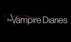 the vampire diaries logo on a black background