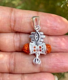 925 Silver + 5 Mukhi RUDRAKSHA Panchmukhi Rudraksh 5 Face Rudraksham Locket, Lord Shivas Pendant, Yoga Prayer Healing, Health by ArtisanCraftedJewelz on Etsy