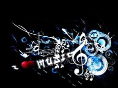 an abstract music background with musical notes