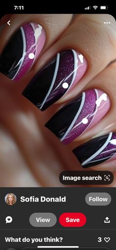 Navy And Silver Nails, Nail Shaped, Nails Business, Classic Nail Art, Classic Nail, Purple Nail Art, Christmas Gel, 2024 Nails, Christmas Gel Nails