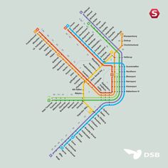 a subway map with many different lines