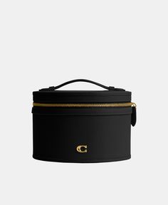 out of stock Elegant Black Travel Cases, Classic Everyday Bag With Round Case, Classic Round Case Bag For Daily Use, Classic Round Case Bags For Daily Use, Classic Round Case Bag For Everyday Use, Classic Everyday Bag With Round Case Shape, Designer Compact Bag With Removable Pouch, Luxury Black Top Handle Pouch, Designer Compact Travel Bags