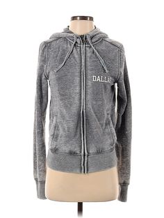 Cowboys HerStyle Zip Up Hoodie Size: Small Tops - used. 65% POLYESTER, 35% COTTON | Cowboys HerStyle Zip Up Hoodie: Gray Tops - Size Small Gray Zip Up Hoodie, Grey Top, Zip Up Hoodie, Small Tops, Zip Up, Zip Ups, Women Handbags, Womens Tops, Handbags