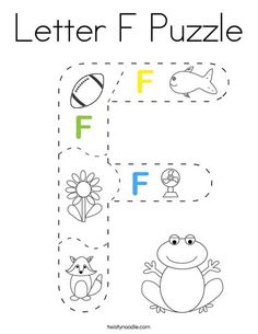 the letter f is for frog with pictures to match it's letters and numbers