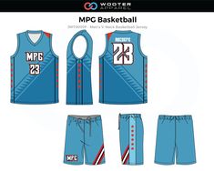 a blue basketball uniform and shorts with the number 23 on it, as well as an image